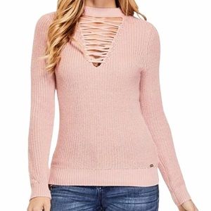 NWT | guess | carson choker knit sweater